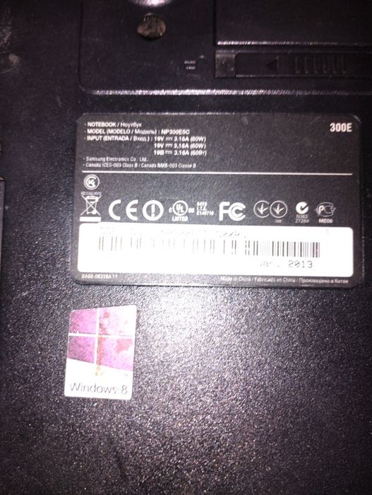 Продам ноутбук samsung core i5
