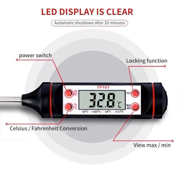 Termometru digital cu sonda pentru BBQ, Bucatarie si Patiserie - UK