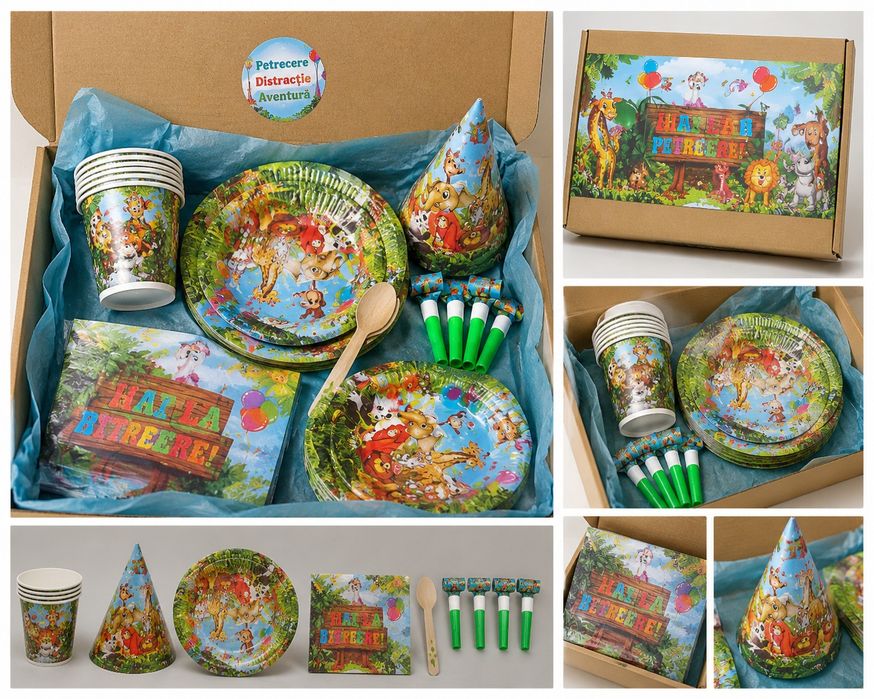 PARTY BOX – Set petrecere copii pentru 6 persoane | Mai multe modele