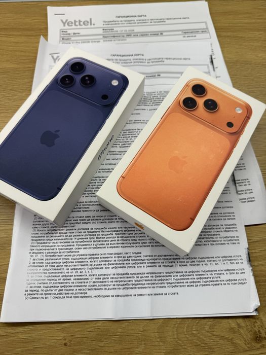 iPhpne 17 Pro  Blue /Orange 256GB-Нови 36м гаранцияYettel