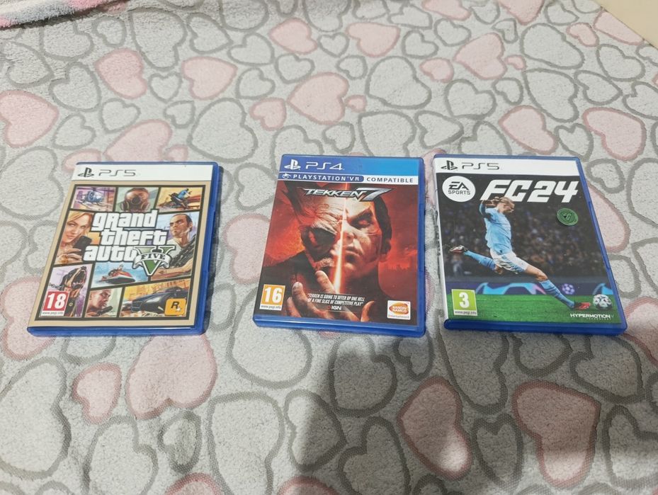 Диски ГТА 5, теккен7, и Fc 24