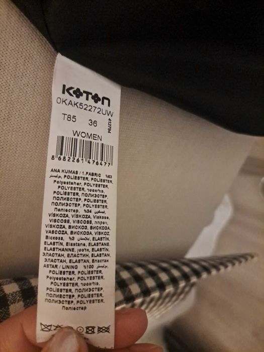 sacou in carouri alb negru