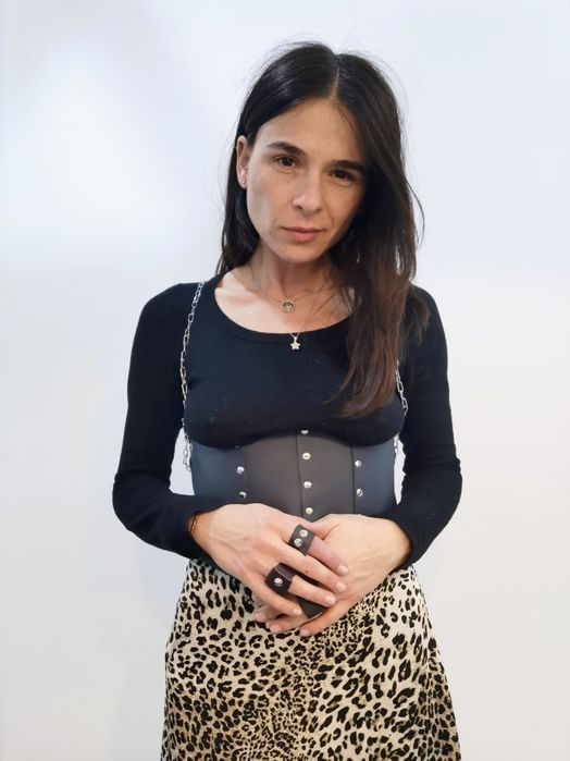 Corset piele naturala, handmade