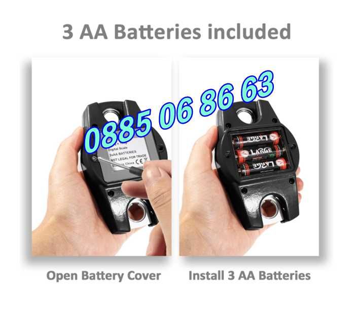 Цифрова висяща кранова везна до 300 кг с LCD дисплей с 3 функции