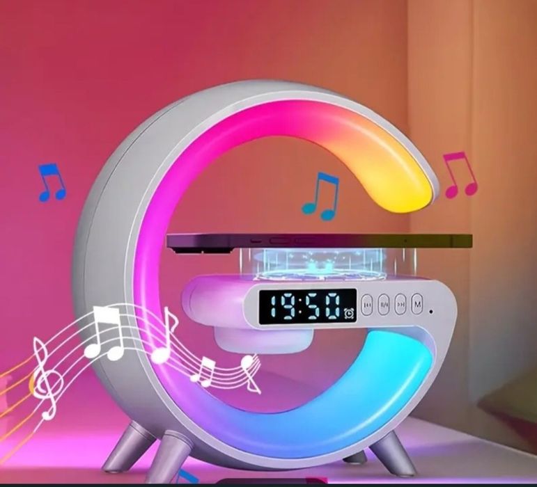 Lampa amientala RGB , ceas , boxa , incarcare wireless