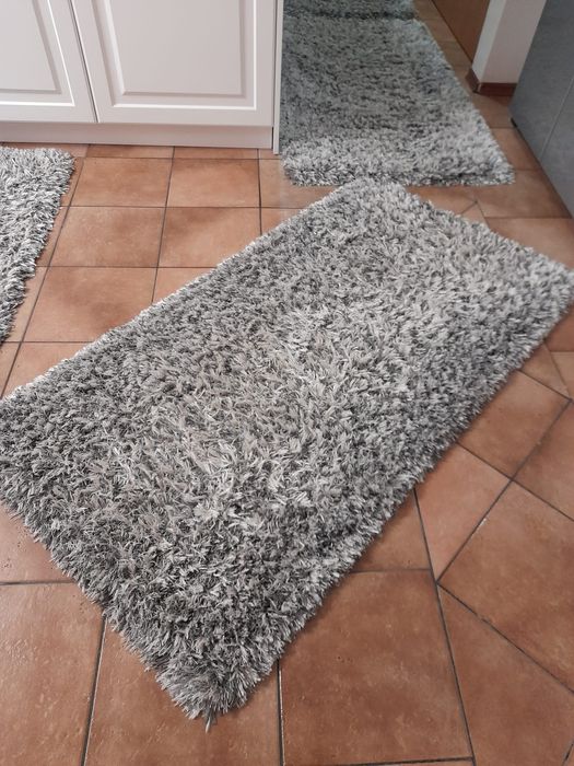 Set 6 covoare pufoase gri