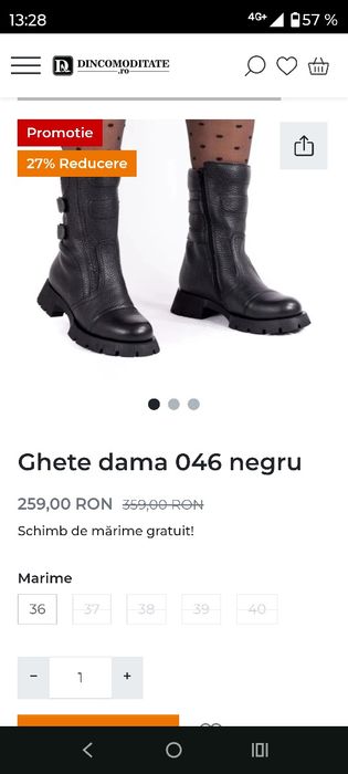 Ghete,piele naturală ,Nr 39