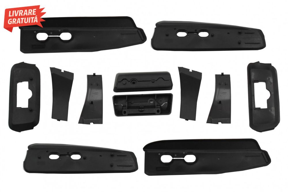 Bare Verticale Toyota Land Cruiser Prado J150 (2009+) Negru Mat