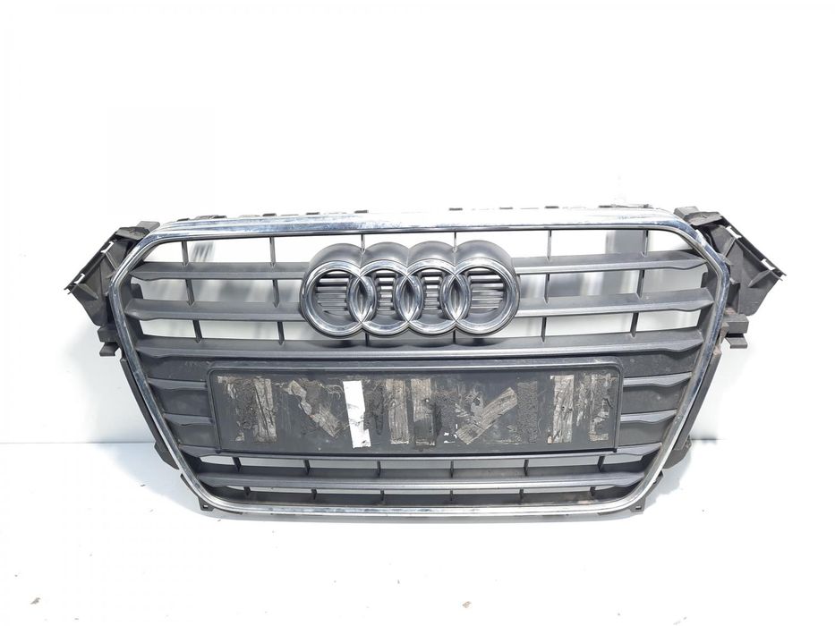 Grila bara fata centrala sus cu sigla, cod 8K0853651E, Audi A4 (8K2, B8)