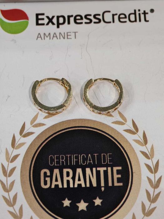 (Ag44 6604) Cercei aur 14K 1.27g