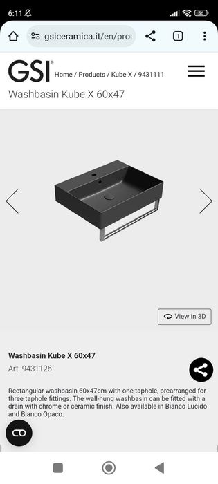 Комплект обзавеждане за баня - италианско производство