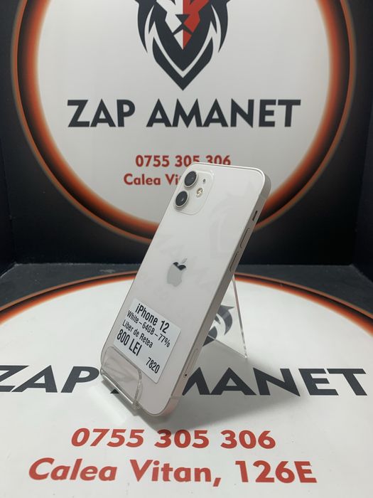 Zap Amanet Vitan - iPhone 12 - White - 64GB - 77%