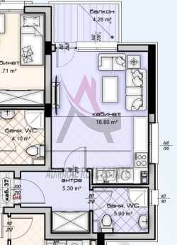 Продава се Едностаен апартамент в Варна, Владислав Варненчик - 50 кв.м за 1398 €/кв.м - Снимка #3