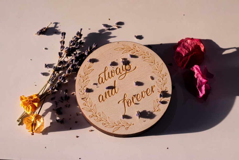 Cutie pentru verighete personalizata "always and forever"