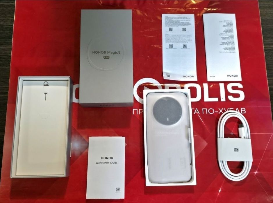КАТО НОВ 512GB Honor Magic 8 Pro Гаранция Технополис 2028г. SUNRISE GOLD