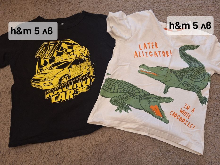H&M летни дрехи и бански 110/116 jurassic,  pokemon , hot wheels