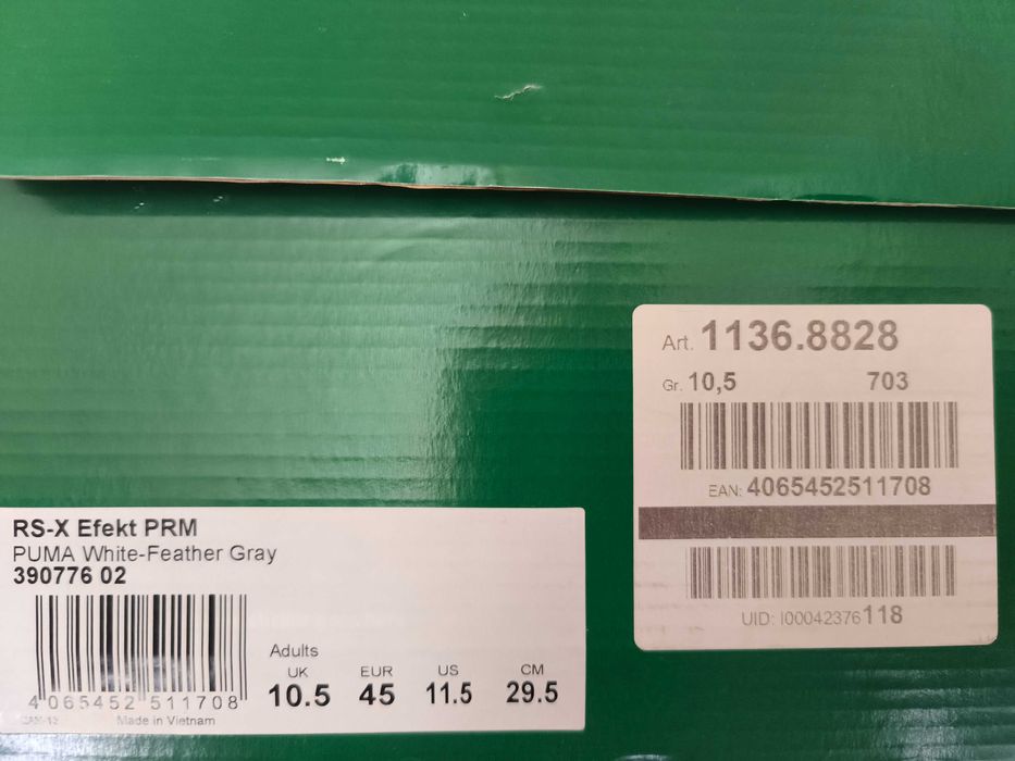 НОВИ мъжки кожени маратонки PUMA RS-X EFEKT PRM размер 45