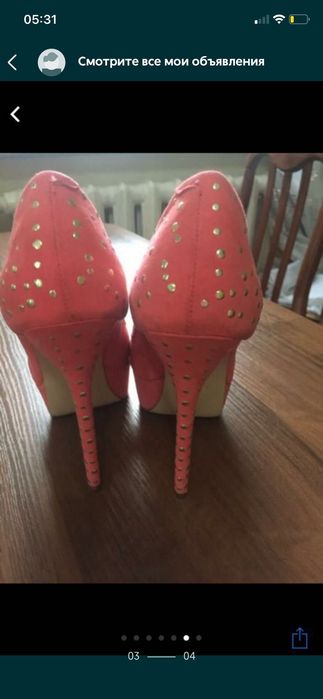 Продам туфли кораллового цвета