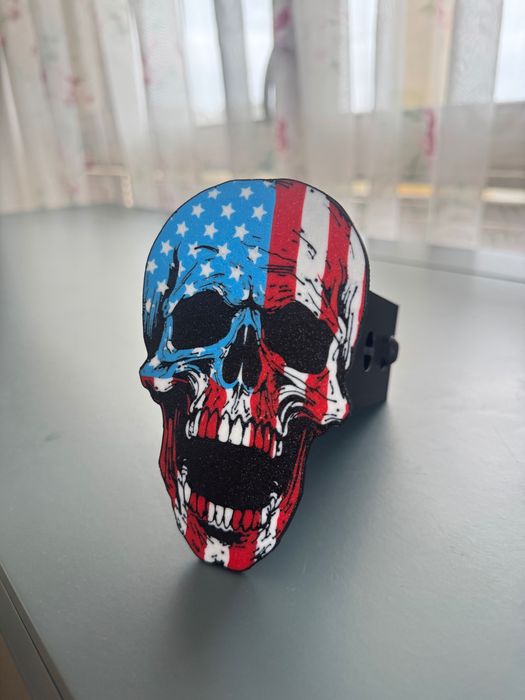 Капачка, капак за теглич с череп USA 3D | Dodge RAM, Ford, Chevrolet, Jeep