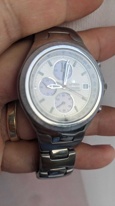 Ceas Citizen Attesa Titanium Eco-Drive Duo (kinetic si solar) B510