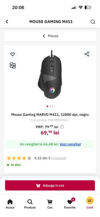 Tastatura + Mouse Rgb Nou! Garantie 2 ani factura!