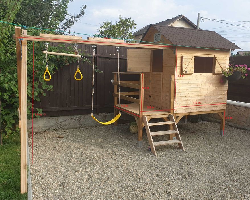 Casuta lemn(tratat/impregnat) copii