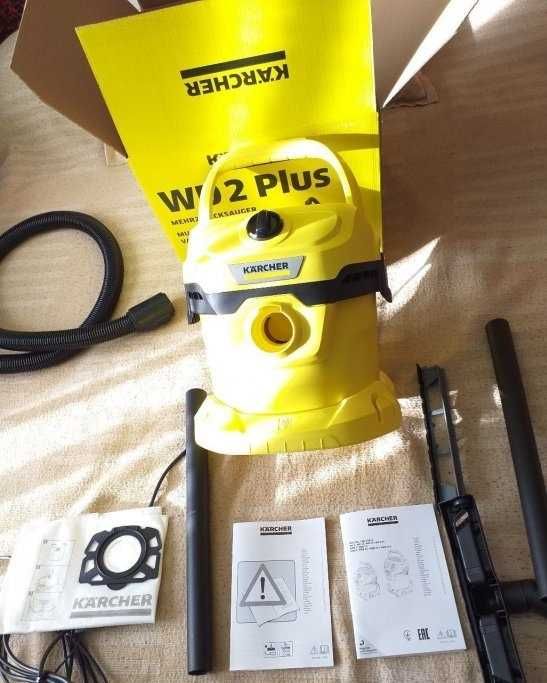 Мултифункционална прахосмукачка за сухо мокро почистване Karcher WD 2 Plus V-12/4/18 1000 W  12 л.