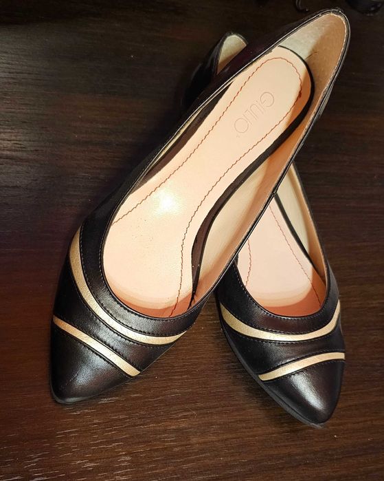 Balerini din piele naturală, mărime 39