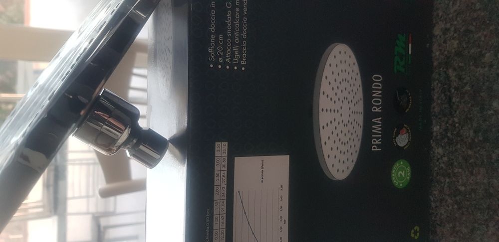Para fixa Cap de dus rotund 20cm diametru anticalcar made in italia