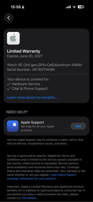Apple Watch SE3  44mm Cellular Midnight Aluminium ca Nou 100% SE 3