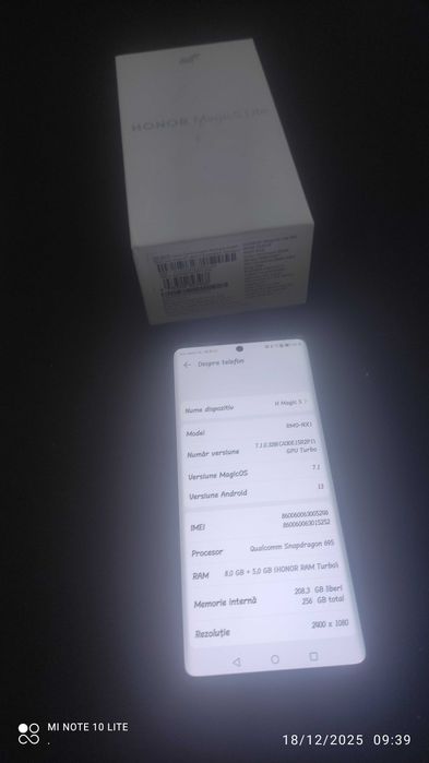 Vând telefon Huawei Honor Magic 5 Lite 8+256 GB