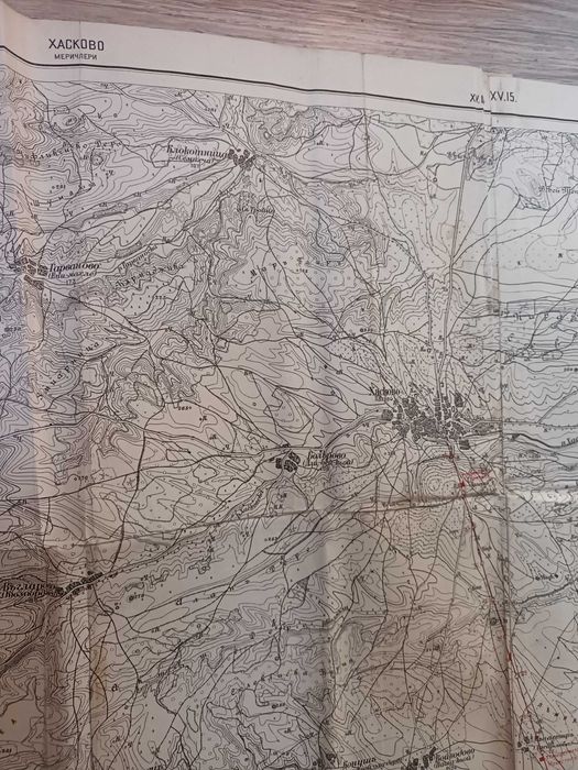 1905 стара военна карта Хасково, Узунджово и Пчеларово