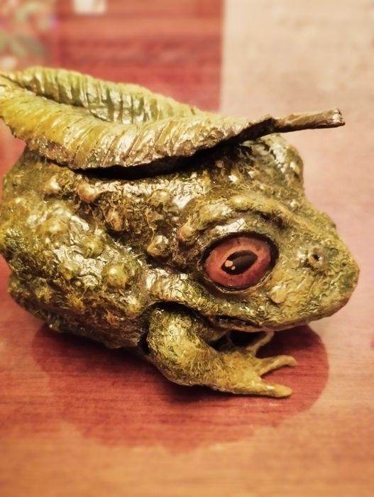 Шкатулка жаба ручная работа