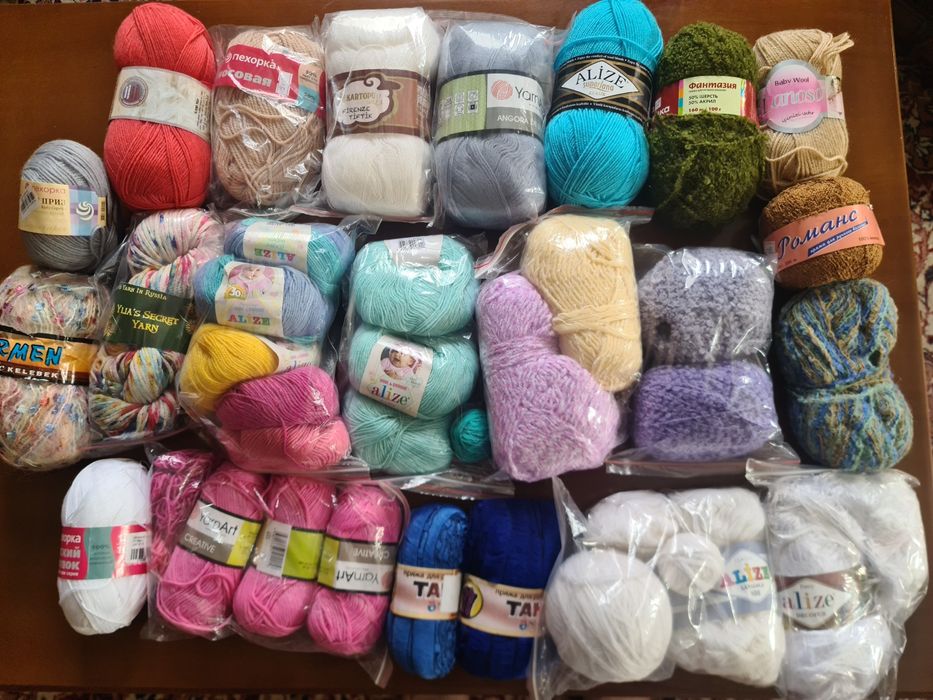 Продам остатки пряжи