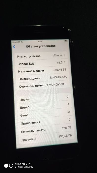 IPhone Se  128gb hotirali holati ideal sotuvda batareya 87%
