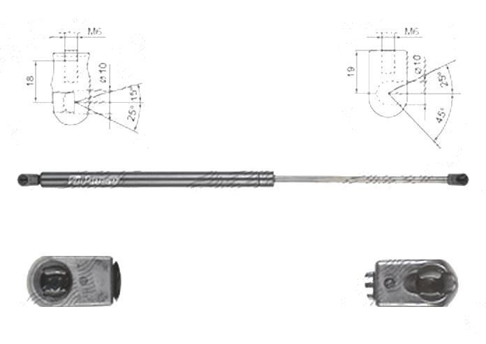 Amortizor capota spate, echilibror haion Honda Civic Combi, 2017, Stanga = Dreapta, Lungime, Cursa, Forta: 594 mm, 243.50 mm, 480N, 748TB9-G0M1,