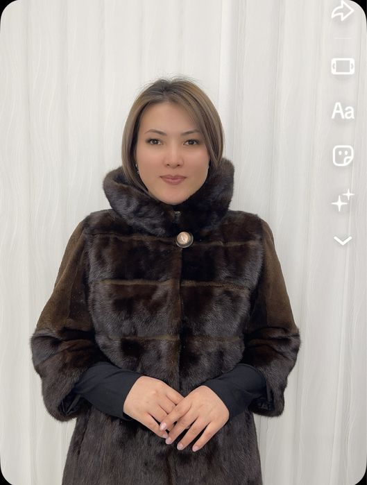 Натуральная  Норковая шуба !