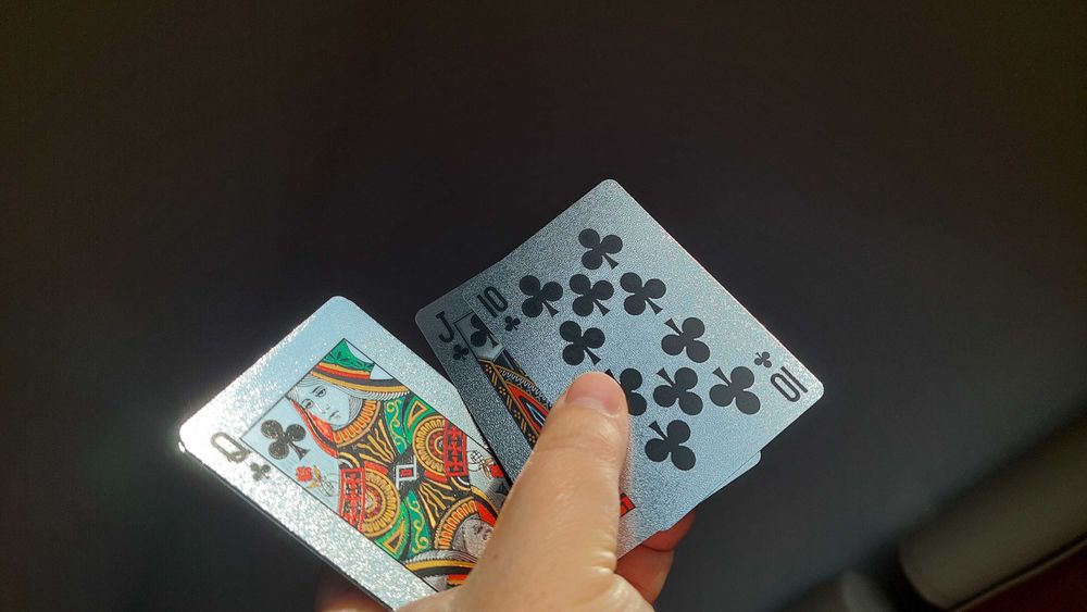 Carti de joc silver plastic