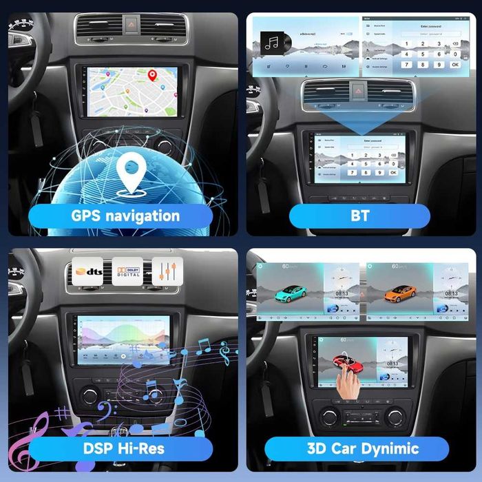 Мултимедия за Skoda Roomster, Yeti, Superb, Octavia, Android Навигация, Waze, Carplay, Андроид Skoda, 2009, 2010, 2011, 2012, 2013, 2014, 2015 година
