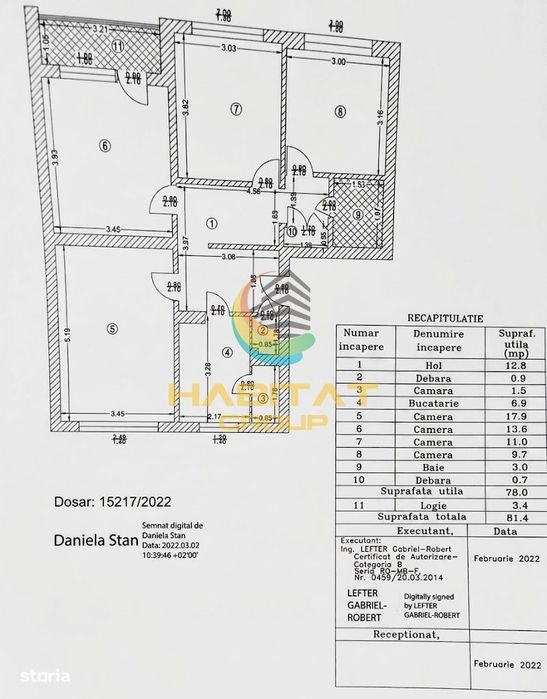 Apartament 4 Camere Sector 4 Decomandat 81.4mp
