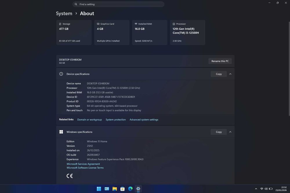 Laptop Gaming RTX 3050 + i5-12500H | Foarte îngrijit