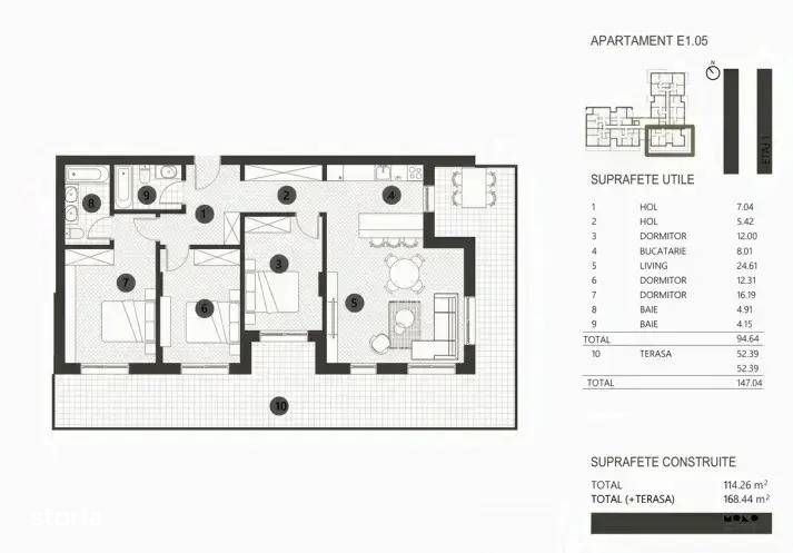 Apartament Lux 4 Camere Floreasca I Terasa 52mp