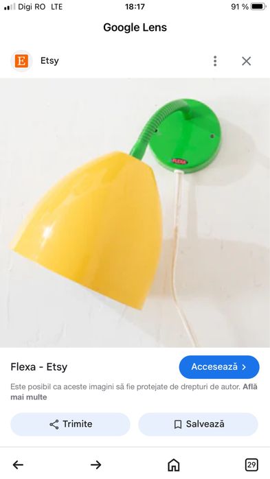 Mid century lampa de perete Memphis style