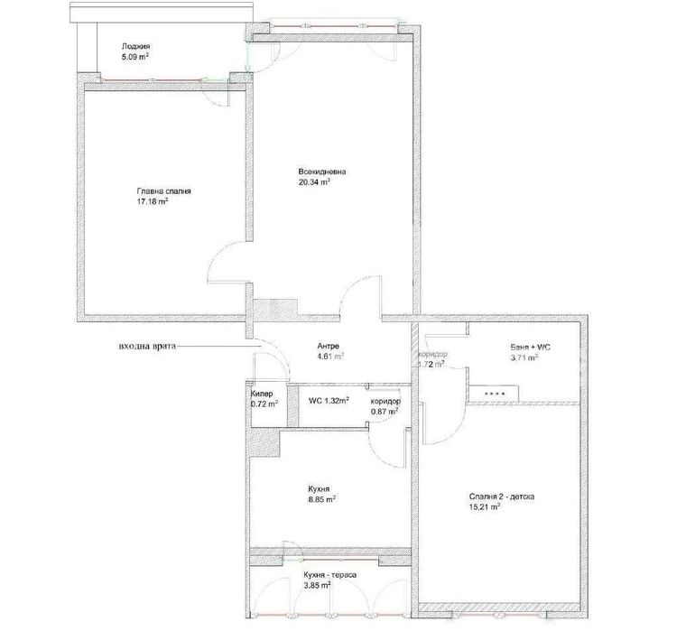 Продава се Тристаен апартамент в София, Дианабад - 84 кв.м за 2216 €/кв.м - Снимка #1