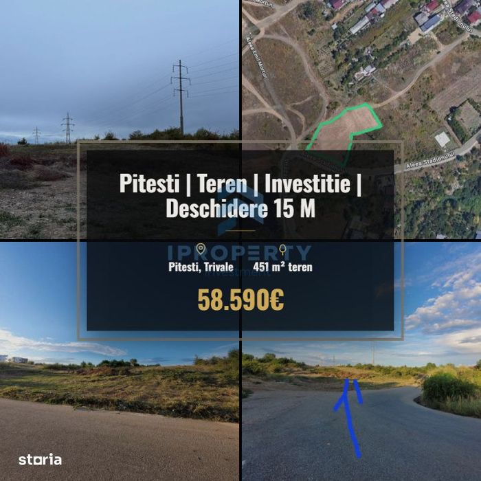 Pitesti | Teren | Investitie | Deschidere 15 M