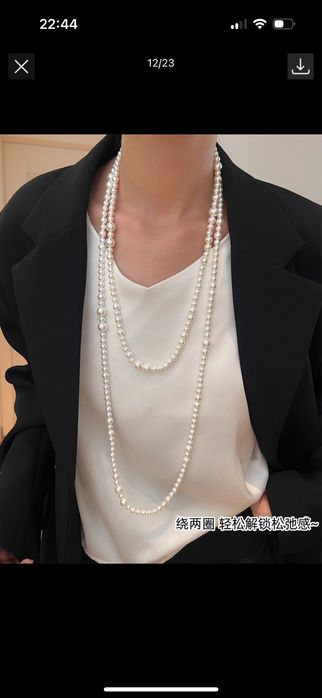 Колье жемчуг натуральный