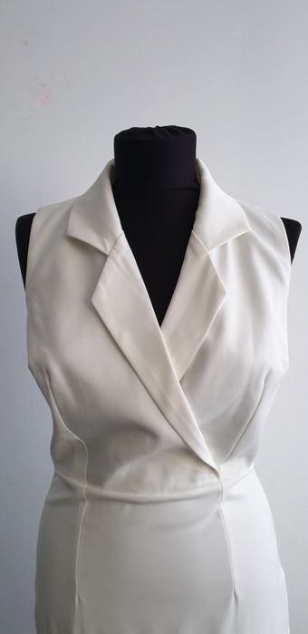 Rochie alba tip sarafan cu franjuri