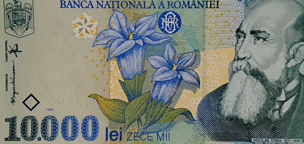 Bancnota 10000 LEI 1999 UNC necirculata serie 001A