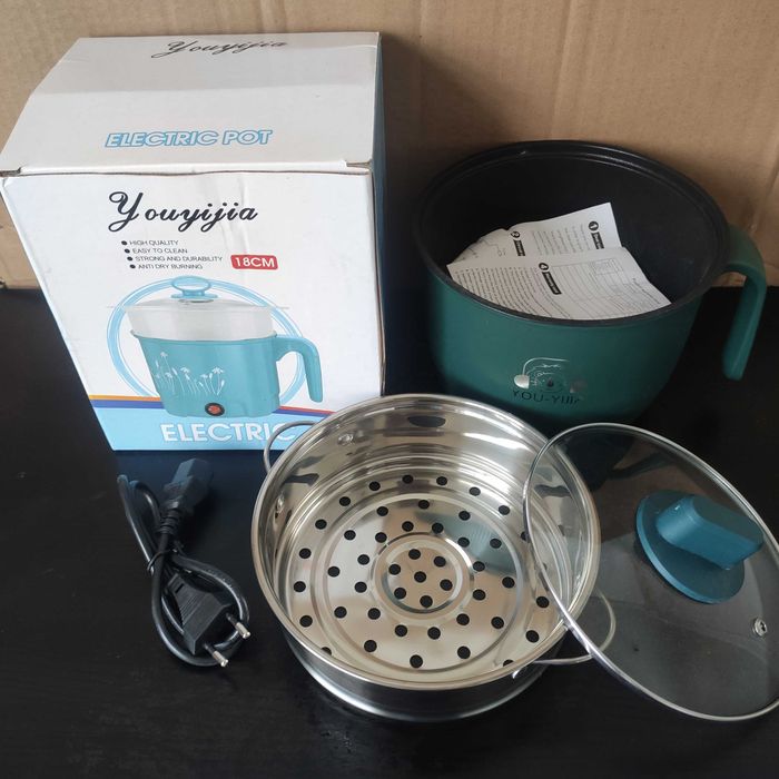 Електрическа тенджера Lynker 1.2L за на супи, нудли, паста, варене на яйца, 600W