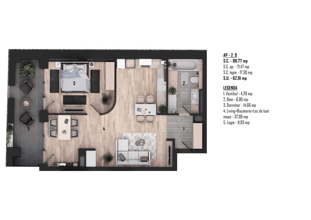 Apartament de vânzare – Nr. 22 | Sophie Residence, Oradea